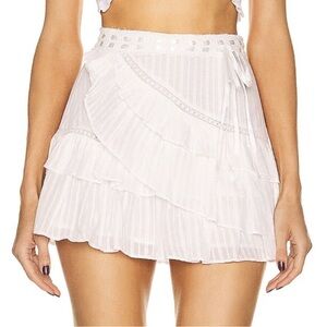 Loveshackfancy white lace skirt